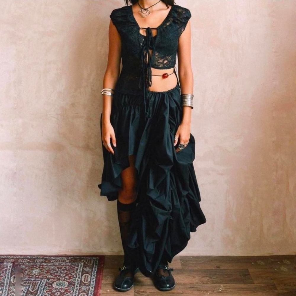Caspar The Label Black Venus Maxi Skirt. Size S. Worn once. #casparthelabel #max